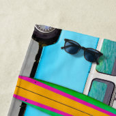 Uw Beach Blue Van & Surfboard Beach van het Bedrij Strandlaken (In situ)