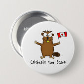 Uw Beaver-Button vieren Ronde Button 7,6 Cm (Voorkant /achterkant)
