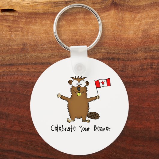 Uw Beaver-Sleutelhanger vieren Sleutelhanger (Voorkant)