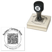 Uw bedrijf aangepaste QR-code Afbeelding | Naam |  Rubberstempel (Gestempeld)