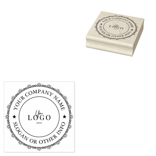 Uw Bedrijf Bedrijf Logo Aangepaste Rubber Stamp Rubberstempel (Gestempeld)