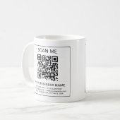 Uw Bedrijf Bedrijfsleven QR Code Info 11 oz Koffiemok (Voorkant links)
