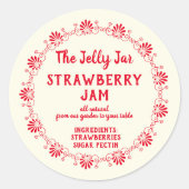 Uw bedrijf Home Strawberry Jam Etiket (Voorkant)