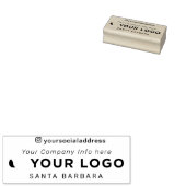 Uw bedrijf Inline Logo Custom Rubberstempel (Gestempeld)