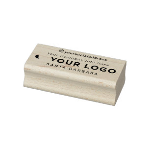 Uw bedrijf Inline Logo Custom Rubberstempel