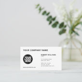 Uw bedrijf Logo aangepaste achtergrond Afbeeldinge Visitekaartje (Staand voorkant)