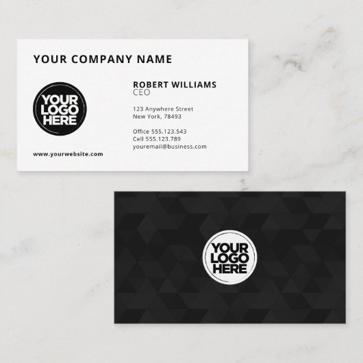 Uw bedrijf Logo aangepaste achtergrond Afbeeldinge Visitekaartje (Voorkant / Achterkant)