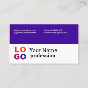 Uw bedrijf Logo Aangepaste eenvoudige Paarse Visitekaartje