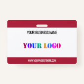 Uw bedrijf Logo aangepaste tekst bedrijfsnaam badg Badge (Achterkant)