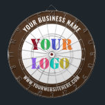 Uw bedrijf Logo aangepaste tekst dart board Sjablo Dartbord<br><div class="desc">Aangepaste kleuren en lettertypen - Ontwerp uw eigen gepersonaliseerde dartbord met uw bedrijf Logo en naam Website of Aangepaste tekst Professionele zakelijke promotionele dartborden / cadeau - Voeg uw Logo toe - Afbeelding - Foto of QR-code / naam - Bedrijf / website of telefoon, E-mail / meer - Vergroot en...</div>