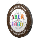 Uw bedrijf Logo aangepaste tekst dart board Sjablo Dartbord (Voorkant Rechts)