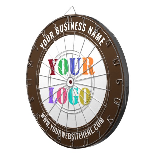 Uw bedrijf Logo aangepaste tekst dart board Sjablo Dartbord (Voorkant Rechts)