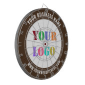 Uw bedrijf Logo aangepaste tekst dart board Sjablo Dartbord (Voorkant Links)