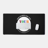 Uw Bedrijf Logo Aangepaste Tekst en Kleur Desk Mat (Keyboard & Muis)