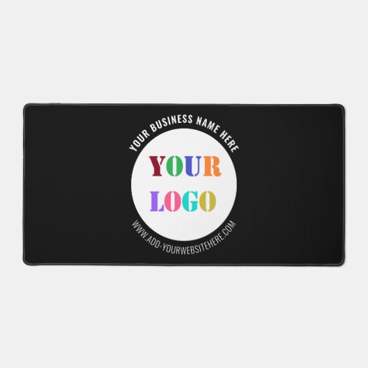 Uw Bedrijf Logo Aangepaste Tekst en Kleur Desk Mat (Voorkant)