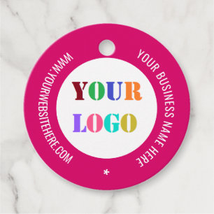 Uw Bedrijf Logo Aangepaste Tekst en Kleuren Gift L Bedankjes Labels