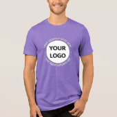 Uw bedrijf Logo aangepaste tekst en kleuren Tri-Blend Shirt (Voorkant)