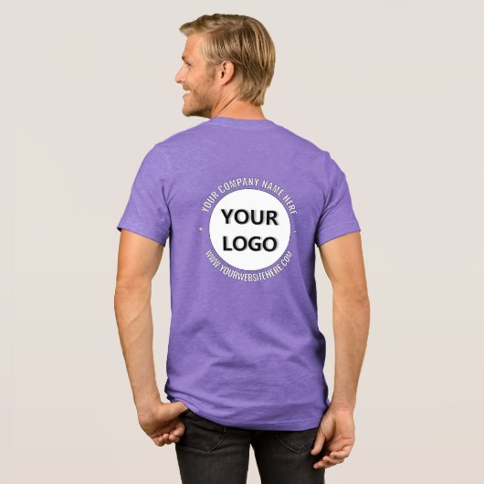 Uw bedrijf Logo aangepaste tekst en kleuren Tri-Blend Shirt (Voorkant)