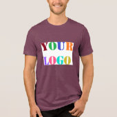 Uw bedrijf Logo aangepaste tekst gepersonaliseerd Tri-Blend Shirt (Voorkant)