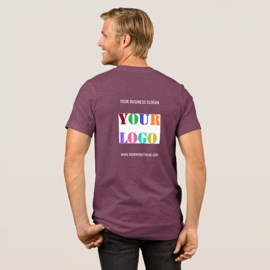 Uw bedrijf Logo aangepaste tekst gepersonaliseerd Tri-Blend Shirt (Voorkant)