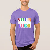 Uw bedrijf Logo aangepaste tekst gepersonaliseerde Tri-Blend Shirt (Voorkant)