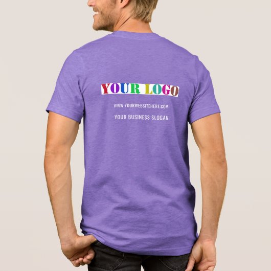 Uw bedrijf Logo aangepaste tekst gepersonaliseerde Tri-Blend Shirt (Achterkant)