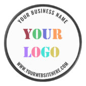 Uw bedrijf Logo aangepaste tekst hockey Puck (Voorkant)