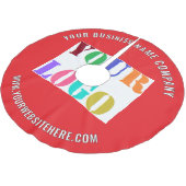 Uw bedrijf Logo aangepaste tekst kerstboomrok Kerstboom Rok (Gekanteld)