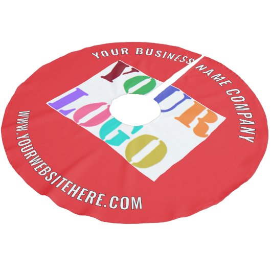 Uw bedrijf Logo aangepaste tekst kerstboomrok Kerstboom Rok (Gekanteld)