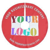 Uw bedrijf Logo aangepaste tekst kerstboomrok Kerstboom Rok (Voorkant)