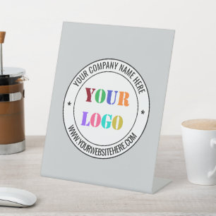 Uw bedrijf Logo aangepaste tekst naam voetstuk tek Reclamebord Met Voetstuk