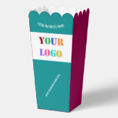 Uw bedrijf Logo aangepaste tekst Popcorn Box Sjabl Bedankdoosjes (Voorkant)