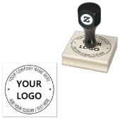 Uw bedrijf Logo aangepaste tekst ronde rubberen st Rubberstempel (Gestempeld)