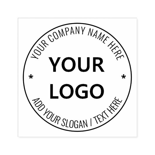 Uw bedrijf Logo aangepaste tekst ronde rubberen st Rubberstempel (Afrduk)