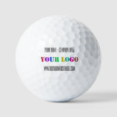 Uw bedrijf Logo aangepaste tekst stempels golfball Golfballen (Voorkant)