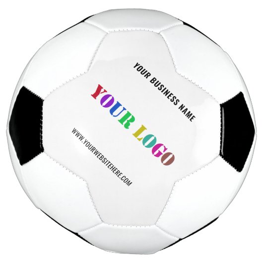 Uw bedrijf Logo aangepaste tekst Voetbal Sjabloon (Gedraaid)