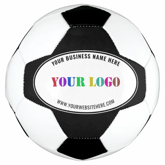 Uw bedrijf Logo aangepaste tekst Voetbal voorbeeld (Voorkant)