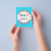 Uw bedrijf Logo aangepaste tekst zakelijke flyers (Hand)