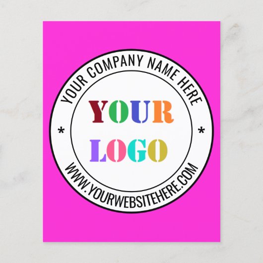 Uw bedrijf Logo aangepaste tekst zakelijke flyers (Achterkant)