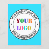 Uw bedrijf Logo aangepaste tekst zakelijke flyers (Voorkant)