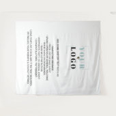 Uw bedrijf Logo Aangepaste Witte Achtergrond Wandkleed (Voorkant (horizontaal))