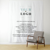 Uw bedrijf Logo Aangepaste Witte Achtergrond Wandkleed (In situ)