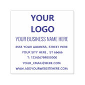 Uw bedrijf Logo Adres Bedrijf Gepersonaliseerd Zelfinktende Stempel (Design)