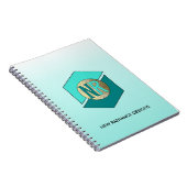Uw bedrijf Logo Aqua Gradient Business Notitieboek (Rechterzijde)