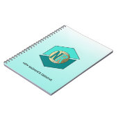 Uw bedrijf Logo Aqua Gradient Business Notitieboek (Linkerzijde)