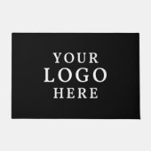 Uw bedrijf Logo Business Branding Black Front Deurmat (Voorkant)