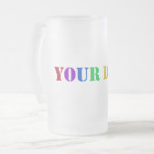 Uw bedrijf Logo Business Frosted Glass Beer Mok (Voorkant links)