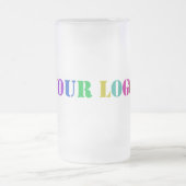 Uw bedrijf Logo Business Frosted Glass Beer Mok (Center)