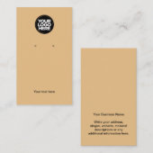 Uw bedrijf Logo Camel Oorbel Display Kaart Visitekaartje (Voorkant / Achterkant)