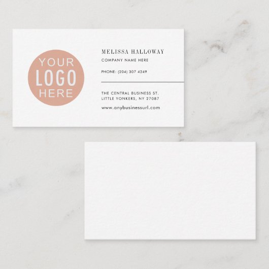 Uw bedrijf Logo Corporate Minimalist Visitekaartje (Voorkant / Achterkant)